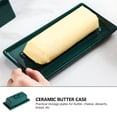 thumbnail image 2 of Ifundom Green Ceramic Butter Dish with Airtight Lid, Stylish Kitchen Storage Container for Butter, 1-Piece, 2 of 6
