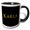 Black/White, variant on 3drose, Karla Common Well Known Female Name in the Usa. Yellow, Black Gift, 11oz Two-tone Green Mug