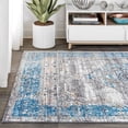 thumbnail image 3 of JONATHAN Y 5 x 8 Area Rug, Anatolia Vintage Medallion - Peacock Blue/Gray, RES109A-5, 3 of 8