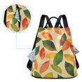 thumbnail image 5 of FORMRS Women's Travel Backpack Purse Anti-Theft Hidden Pockets Casual Shoulder Bag, Green Retro Autumn Leaves, 5 of 7