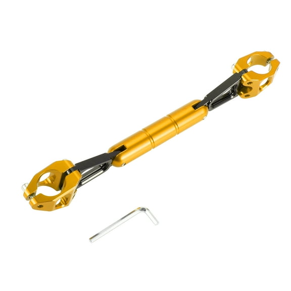 Motorcycle Motor Bike Cross Bar Adjustable Handlebars Motor Bike Handlebar Gold Tone with Wrench 1 Set