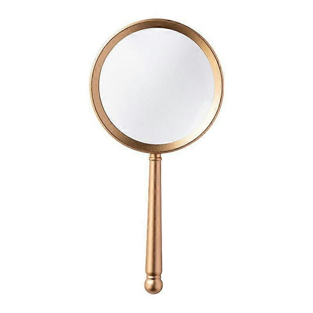 Handheld high-definition optical white glass 10x magnification full metal magnifying glass for reading newspapers for elderly people