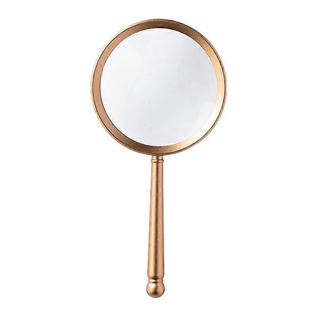 Handheld high-definition optical white glass 10x magnification full metal magnifying glass for reading newspapers for elderly people