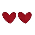 thumbnail image 1 of Vintage Red Large Heart-Shaped Earrings Exaggerated 3D Origami Heart-Shaped Earrings for Formal Cocktail Parties, 1 of 5