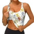 thumbnail image 3 of Picia Cartoon Monkey Sports Bra for Women,Padded Strappy Sports Bras Medium Support Yoga Bra with Removable Cups,Running Yoga Bra-X-Large, 3 of 9