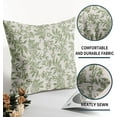 thumbnail image 5 of Sage Green Floral Block Print Pillow Covers 16x16 Set of 2 Vintage Flower Decorative Throw Pillows Outdoor Rustic Farmhouse Pillowcases Cushion Case Decor for Home Sofa Couch Bed, 5 of 7