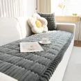 thumbnail image 4 of JIAN YA NA Anti Slip Couch Covers Sofa Mat, Thickened Corduroy Furniture Protector Mat, Washable Sofa Slipcover Dogs Pets Bed Pad (Dark Gray, 70x210cm), 4 of 13