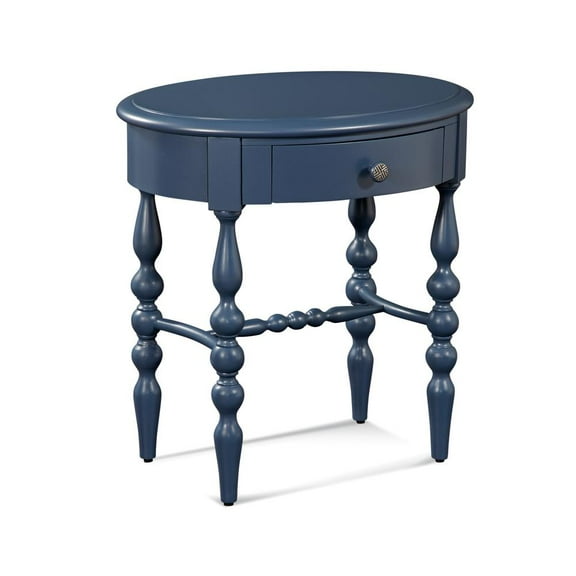 American Woodcrafters Rodanthe Shipyard Blue Wood Farmhouse Accent Table