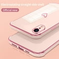 thumbnail image 3 of Compatible with iPhone XR Case for Women Girls, Cute Love Heart Pattern Electroplated Design Full-Around Soft Slim TPU Protective Bumper Cover for iPhone XR 6.1＂ - Pink, 3 of 11