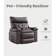 thumbnail image 5 of Luku Oversized Manual Recliner, PU Leather Recliner Chair with 1.5X Sponge Filling and Easy Recline Mechanism, Comfort Lazy Chair for Living Rooms and Bedrooms, 5 of 8