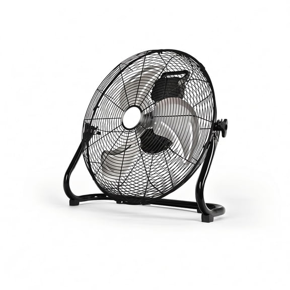HIBIBUD 20" Industrial Floor Fan - 3-Speed High Velocity Metal Fan for Home, Commercial & Outdoor, Black