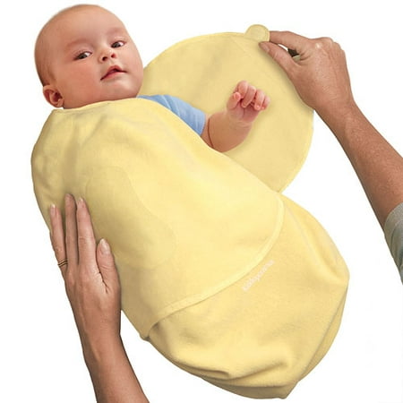 Kiddopotamus Swaddleme Adjustable Infant Wrap, Yellow