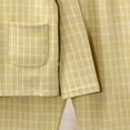 thumbnail image 3 of Cethrio Girls Button Down Pajama Sets, Fall Long Sleeve 2 Piece Casual Kids' Sleepwear Yellow Size 14-15T, 3 of 4