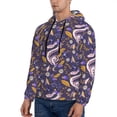 thumbnail image 2 of Hoodies for Men - Exotic Cute Snake Plant Purple Long Sleeve Comfrt Men'S Fashion Hoodies & Sweatshirts, Sweatshirts for Men Hoodies Pullover Clothing Clothes with Pouch, 2 of 7