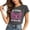 Blue, variant on KHONTS Breast Cancer Awareness T-Shirt for Women Pink Ribbon Crew Neck Tees Graphic Short Sleeve Tops 05-Hot Pink XS