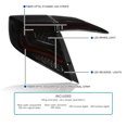 thumbnail image 3 of Spec-D Tuning Glossy Black Smoke Tail Lights w/ Red LED Strips, Sequential LED Turn Signal, and Startup Animation Compatible with 2016-2021 Honda Civic 4-Door Sedan, Left + Right Pair Assembly, 3 of 7