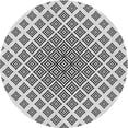 thumbnail image 1 of Ahgly Company Indoor Round Patterned Platinum Gray Area Rugs, 4' Round, 1 of 6
