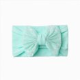 thumbnail image 4 of Cdudpw Baby Headbands and Bows Hairbands Soft Nylon Elastics Handmade Girls for Newborn Babies Infant Toddlers Kids(Mint Green,One Size), 4 of 4