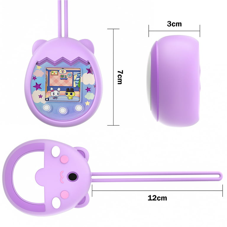Cute Case Compatible with Tamagotchi Uni, Cute 3D Shark Pattern Silicone  Protector Case for Tamagotchi Uni Virtual Pet Machine with Finger Lanyard