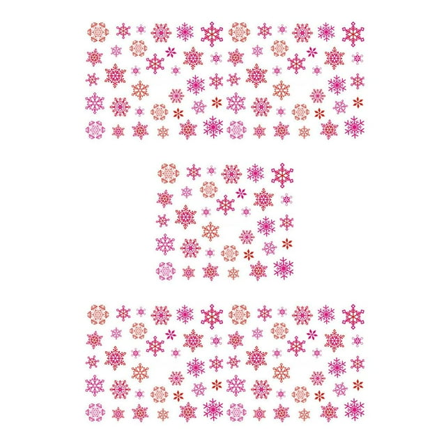 maskred New Arrival 1 Sheet Christmas 3D Sticker Snowflakes Tips Tatoos Party Manicure Transfer Sticker 4 6.4*5.2cm 5Set