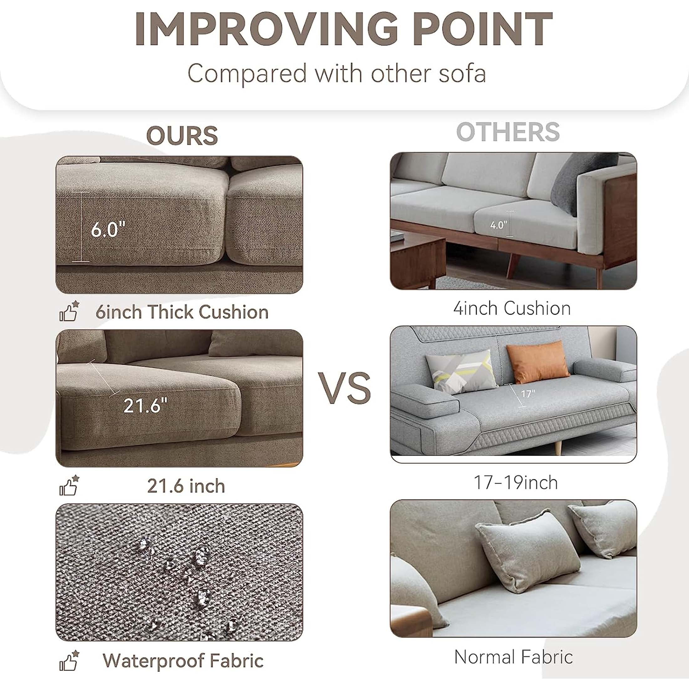 DEALTOPS Small Couch with 2 Pillows, 57'' Accent Loveseat Sofa, Comfy Gray Couch for Living Room, Bedroom