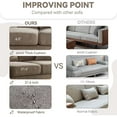 thumbnail image 3 of DEALTOPS Small Couch with 2 Pillows, 57'' Accent Loveseat Sofa, Comfy Gray Couch for Living Room, Bedroom, 3 of 7