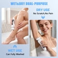 thumbnail image 3 of Electric Razor for Women, Painless Womens Electric Shaver, Low Noise Bikini Body Trimmer Rechargeable Wet/Dry Cordless Epilator with LCD Display & Charging Stand for Legs Arm Underarms, 3 of 7