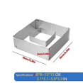 thumbnail image 3 of Cookware sets large cake ring stainless steel telescopic adjustable long square ring baking, 3 of 5