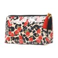 thumbnail image 2 of Cosmetic Bag, Waterproof Cherry Leopard Print Tassel Zipper Striped Travel Toiletry Organizer, 1 Pack Portable Glossy PU Makeup Pouch, for Storing Skincare Products Cosmetics Jewelry Travel Essential, 2 of 6