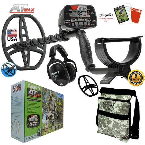 Garrett AT MAX Metal Detector, MS-3 Headphones, Pouch and Daypack