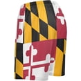 thumbnail image 4 of FREEAMG Maryland Flag USA State Flag Men's Pajama Pants Shorts Sleepwear Lounge Pajama Bottoms, 4 of 7