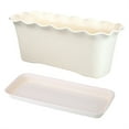 thumbnail image 2 of Window Box Planter Pots for Plants House Plants Indoor Planter Rectangular Windowsill Box Vegetables Pot Outdoor Spring Home Garden Patio Modern Decor,A Flower Pot And A Tray, 2 of 9