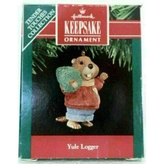 Hallmark Keepsake Ornament - Tender Touches Collection - Yule Logger 1991 QX4967