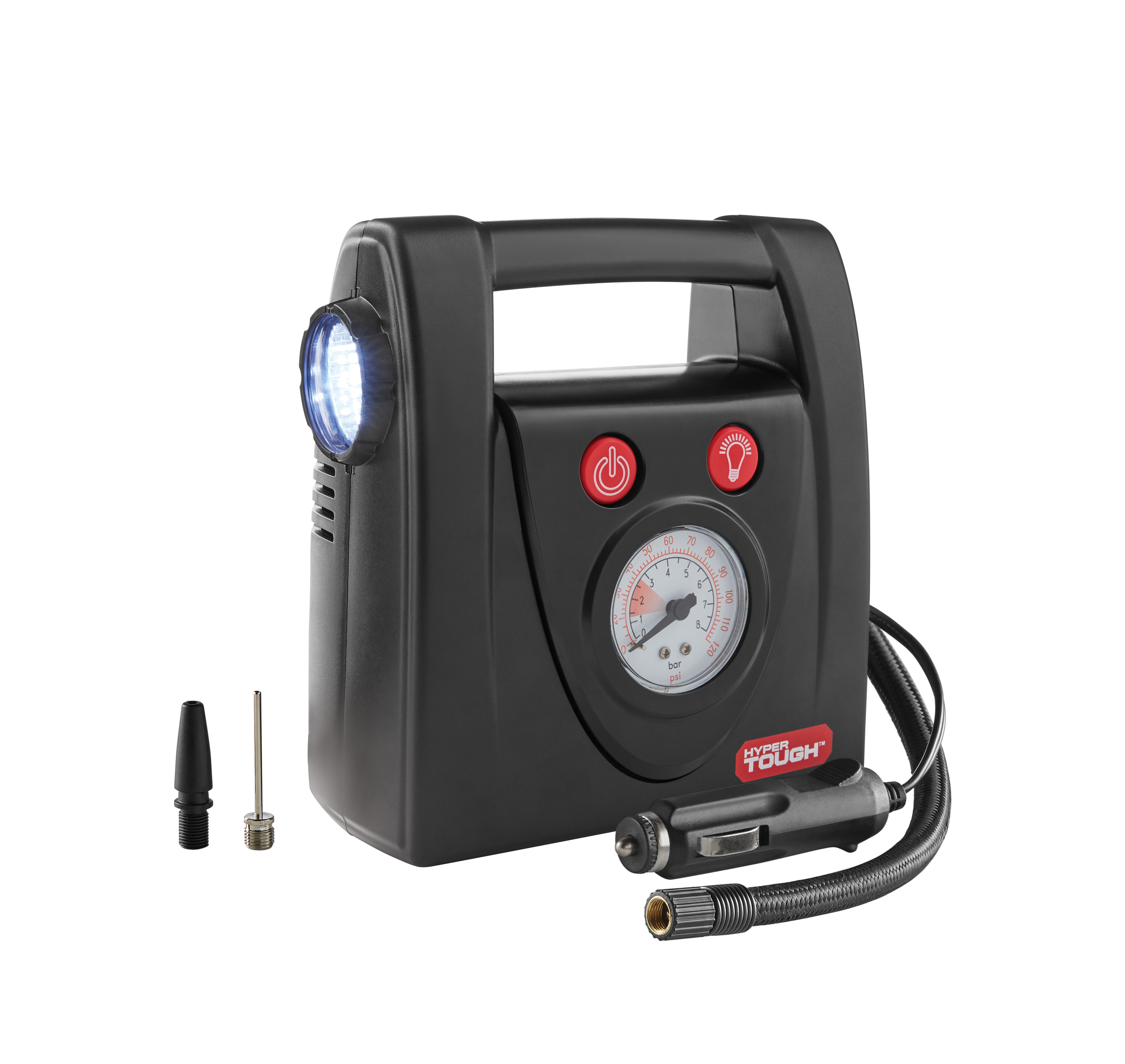 HYPER TOUGH DC12V STANDARD TIRE INFLATOR & TIRE PUMP