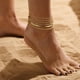 thumbnail image 4 of 5 piezas de tobilleras con cadena delicada para mujer Tobilleras minimalistas para chicas adolescentes Tobilleras de moda para verano para mujer, 4 of 7