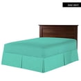 thumbnail image 4 of Crescent Bedding Pleated Bed Skirt Easy Care, Quadruple Pleated Design, Fabric Base Allows for Natural Draping, 15" Fall Covers Legs and Bed Frame (Twin, Aqua), 4 of 4