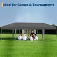 thumbnail image 7 of Arigeas 10'x30' Pop Up Canopy Tent, Easy Outdoor Sun Shade Shelter with Adjustable Height & Portable Roller Bag, 7 of 7