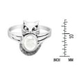 thumbnail image 5 of Amazing Cat w/ Oval Mother of Pearl Inlay Sterling Silver Statement Ring for Female Anniversary Jewelry Gift Size-8, 5 of 5