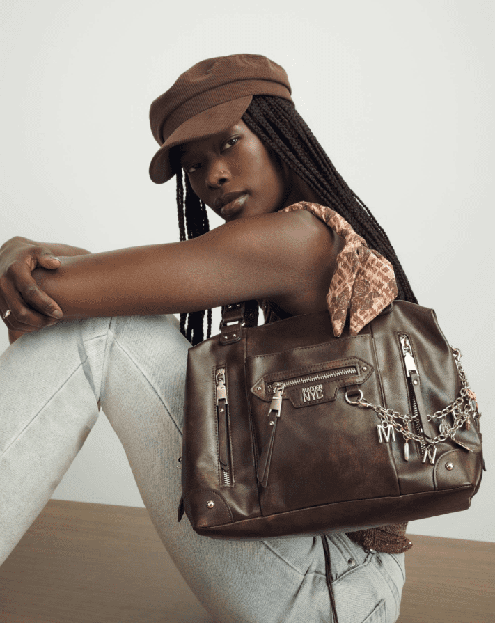 Madden NYC Women's Medium Satchel Handbag, Brown