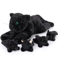 thumbnail image 1 of Peluche MaoGolan Black Cat con 4 bebés en el interior de 50 cm, 1 of 7