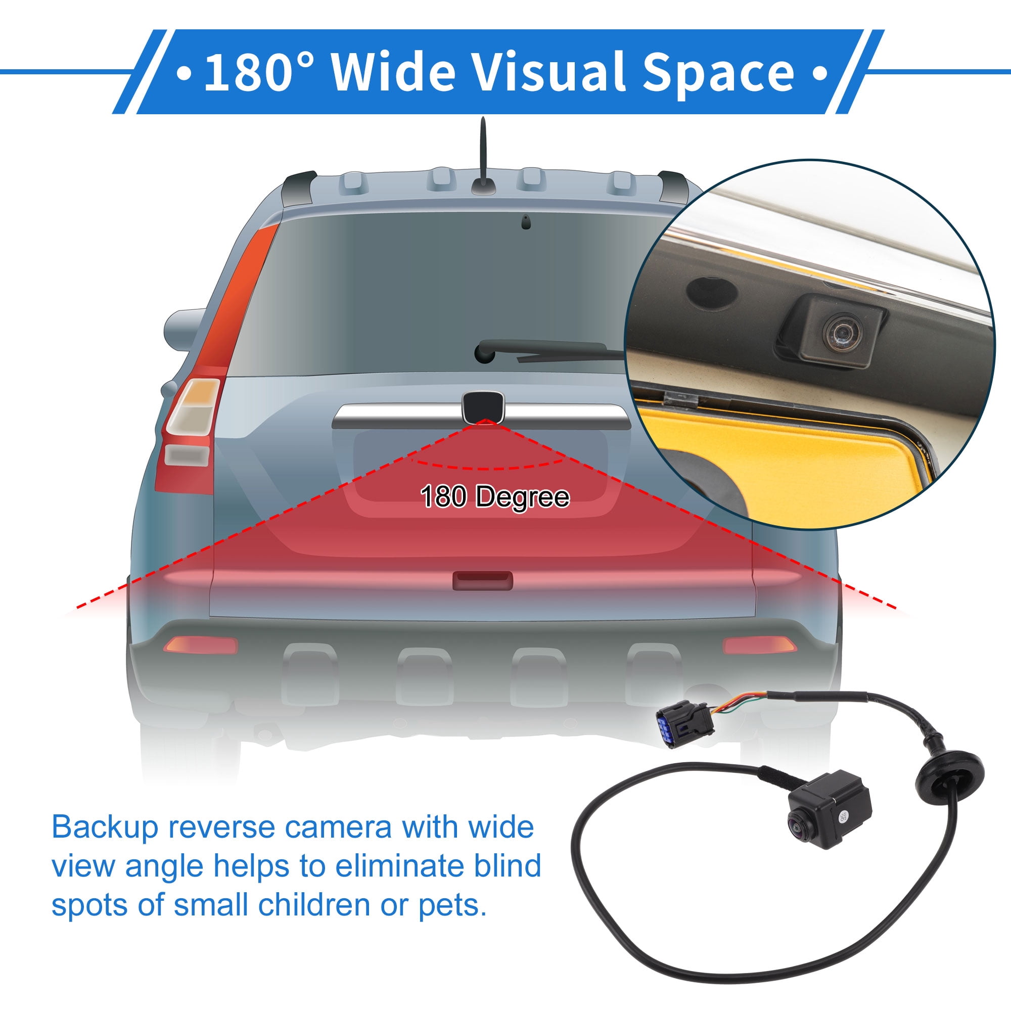 Unique Bargains Rear View Camera for Kia Soul 2014 2015 2016 License Plate Park Assist