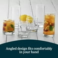 thumbnail image 5 of Libbey Cabos 16-Piece Rocks and Tumbler Glasses Set, Angled Glass Cups Set for Water, Juices, and More, Dishwasher-Safe Modern Glassware, 5 of 7