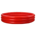 thumbnail image 2 of Pool Central 39" Red Triple Ring Round Inflatable Children's Swimming Pool, 2 of 3
