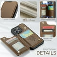 thumbnail image 2 of SaniMore for iPhone 14 Pro Max Wallet Case, RFID Blocking PU Leather Kickstand Credit Slots Flip Folio Protective Case, Double Magnetic Clasp Durable Shockproof Cover for iPhone 14 Pro Max, Brown, 2 of 9