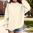 thumbnail image 6 of EnJoCho Girls Mock Neck Sweatshirt Teens Oversized School Preppy Pullover Top | Kids Cute Athletic Sweatshirts Fall Winter Long Sleeve Loose Athletic Trendy Loose Tops, 6 of 9