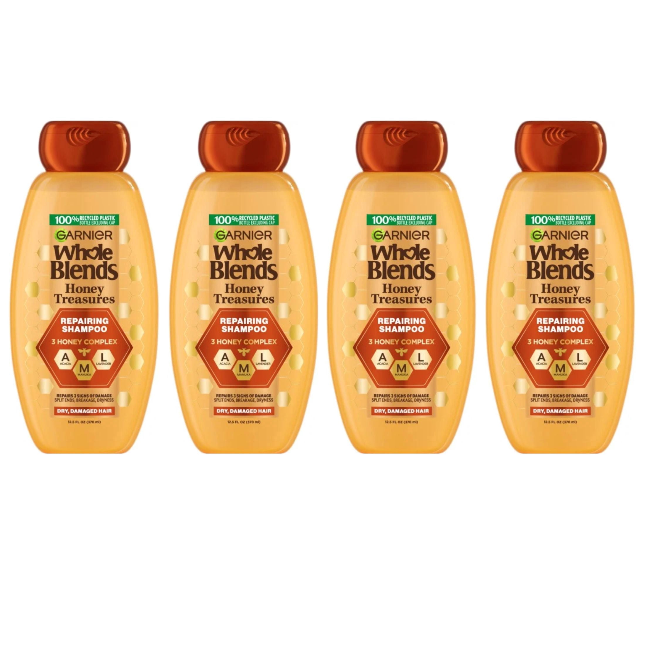 Garnier Whole Blends Honey Treasures Repairing Shampoo, For