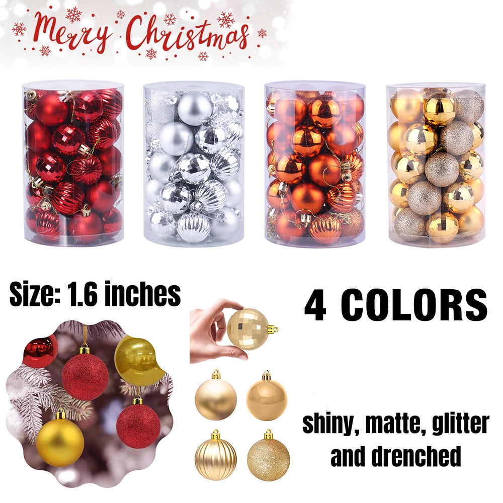 Christmas Ornaments for Xmas Trees, Bronze Shatterproof Christmas Ball