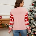 thumbnail image 5 of GEX Christmas Sweaters Cardigans for Women Ugly Soft Fuzzy Knit Long Sleeve for Christmas Party Holiday Deer Pink S, 5 of 6