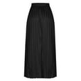 thumbnail image 6 of Patlollav Womens Plain Satin Pleated Skirt Large Versatile Skirt, 6 of 6