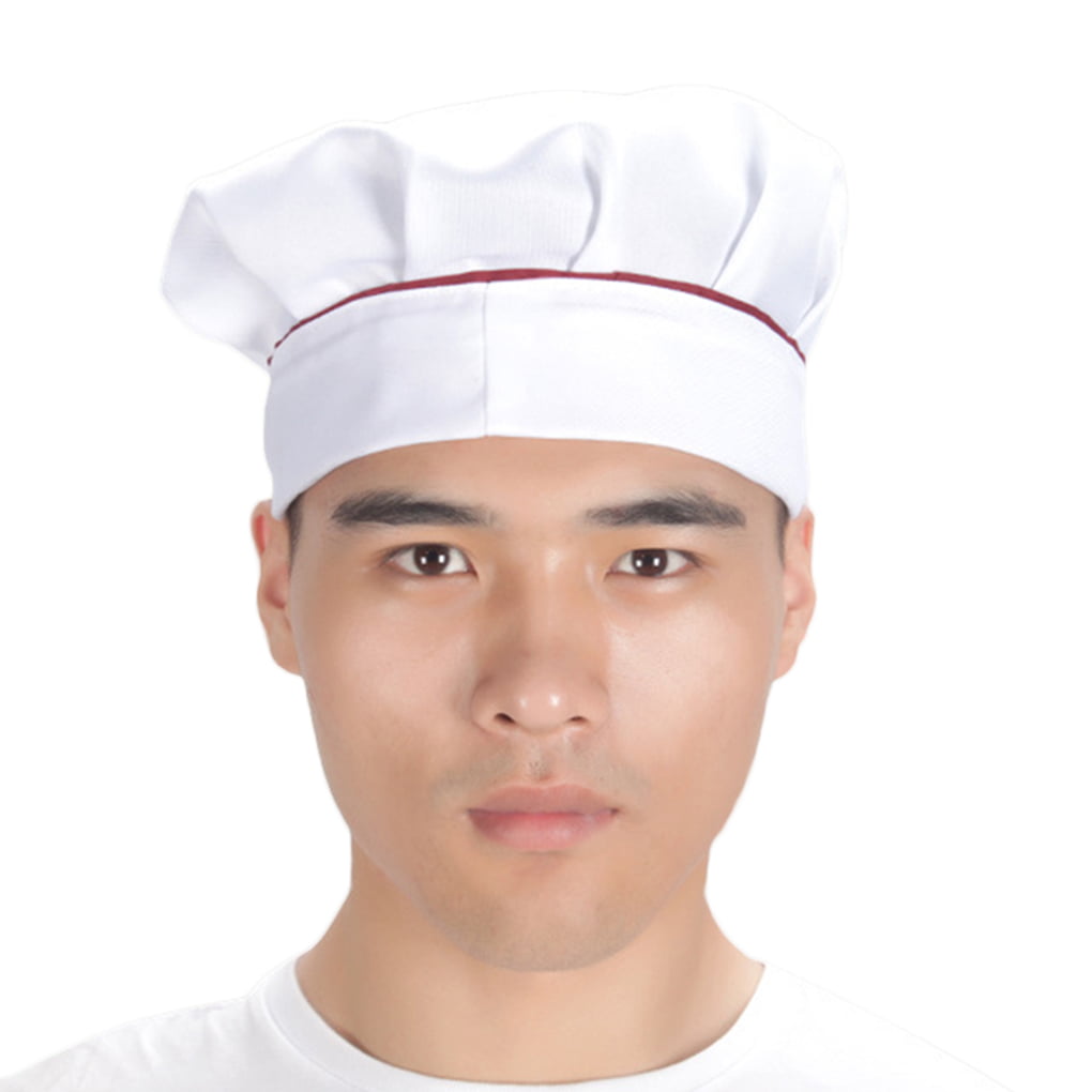 Adult Kid White Chef Hat Elastic For Party Kitchen Baking Cooking Costume Cap 